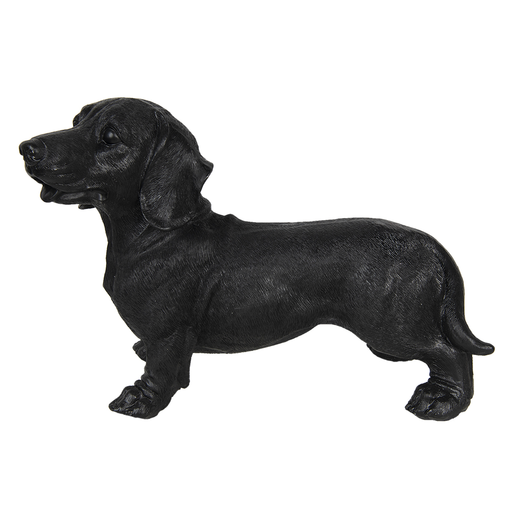 Clayre & Eef | Decoratie Beeld Hond Zwart 32x14x23 cm | 6PR3227