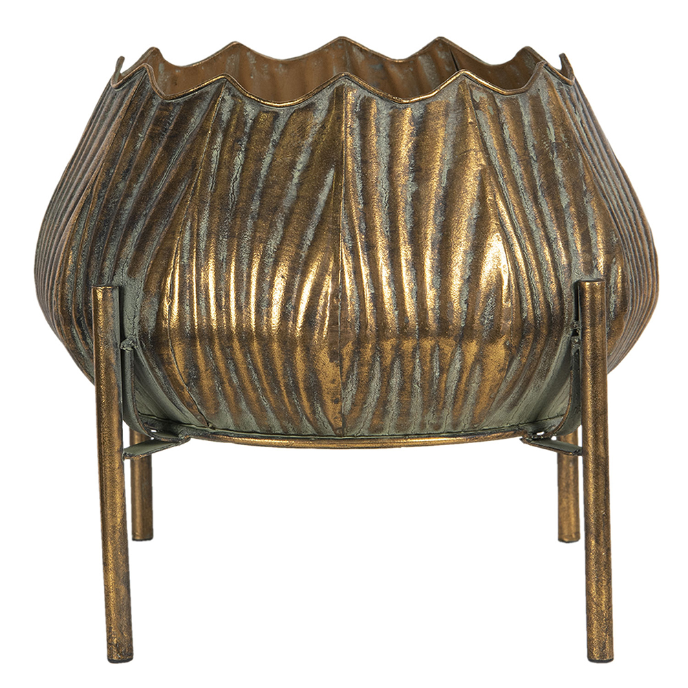 Clayre & Eef | Decoratie Pot Koperkleurig 33x33x28 cm | 6Y4021