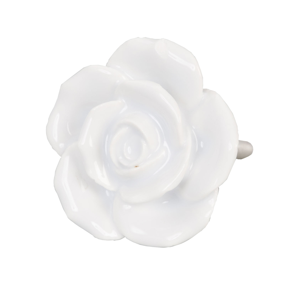Clayre & Eef | Deurknop Wit ø 4x3 cm | 61876