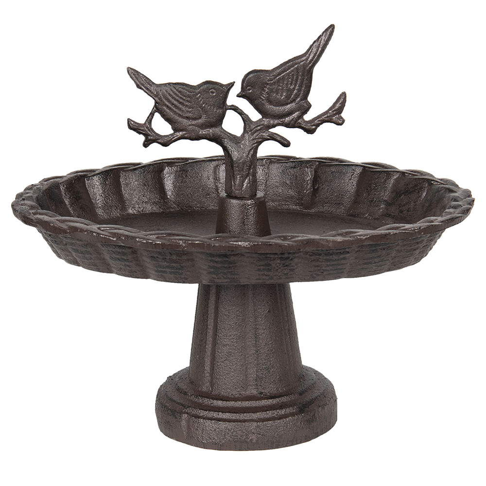 Clayre & Eef | Vogelbad Bruin 24x19x22 cm | 6Y3217