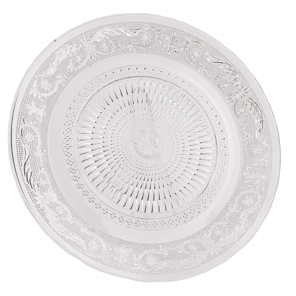 Clayre & Eef | Servies Dinerbord Transparant ø 25x1 cm | 6GL0224