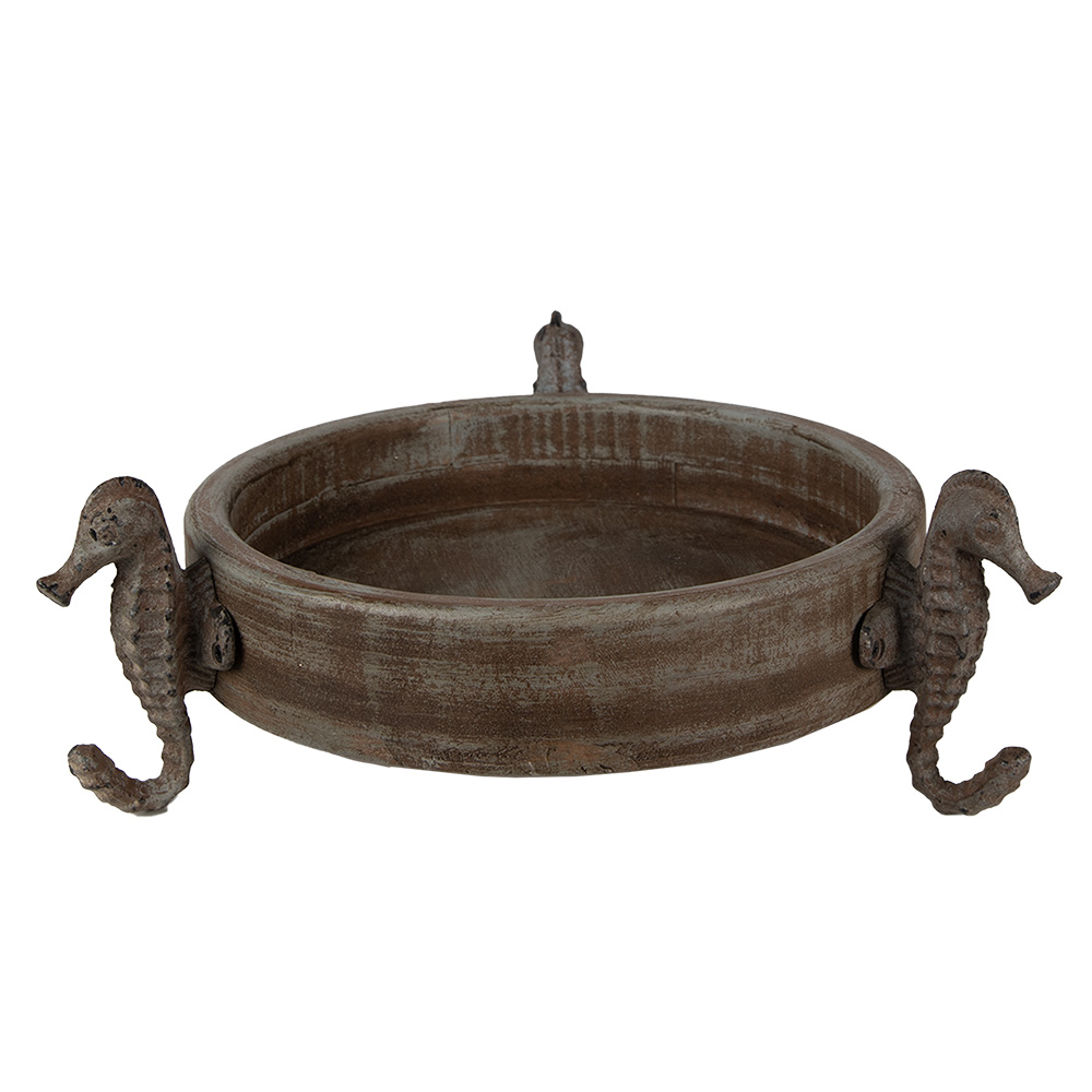 Clayre & Eef | Decoratie schaal Bruin ø 33x13 cm | 6H2181