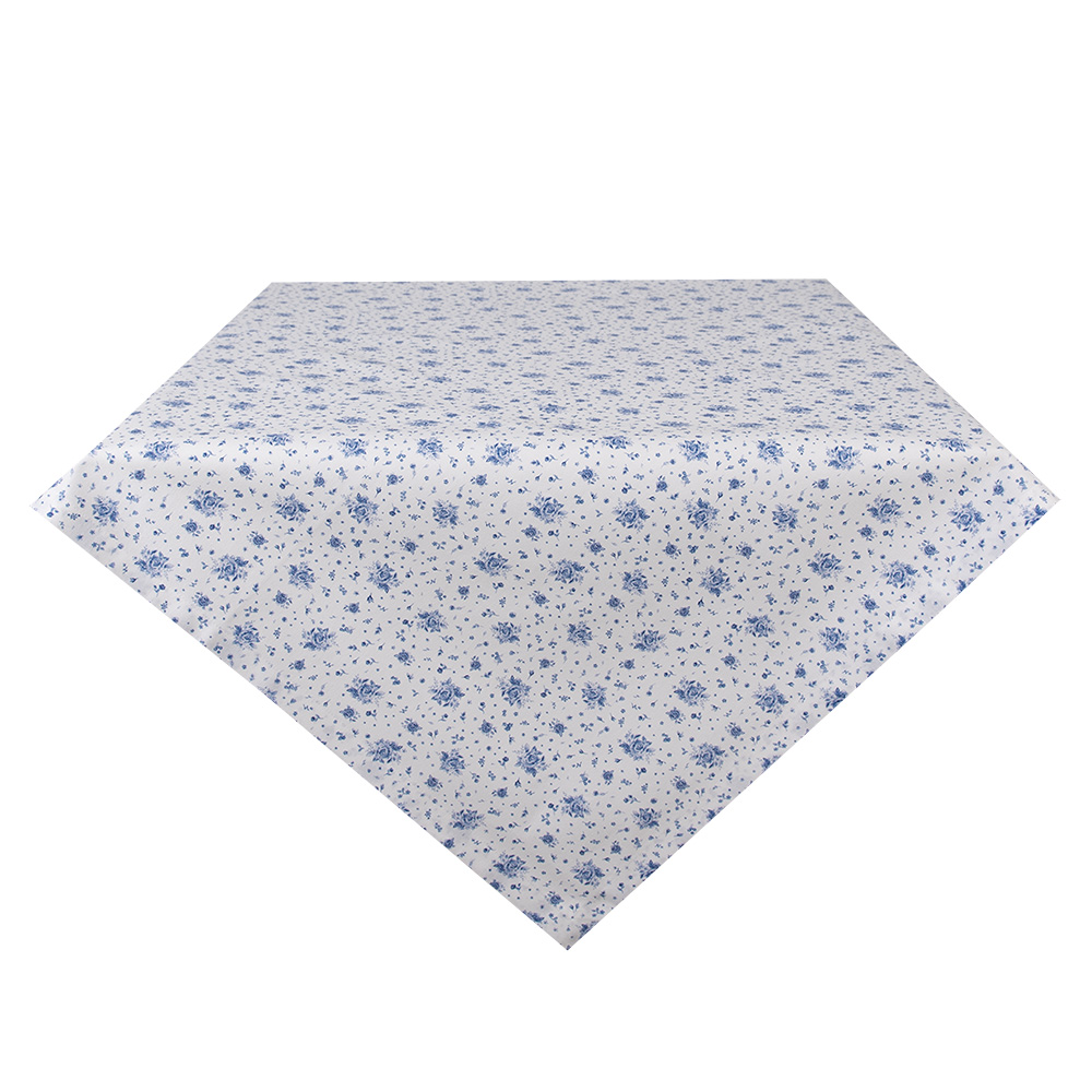 Clayre & Eef | Vierkant Tafelkleed Blauw 100x100 cm | BRB01