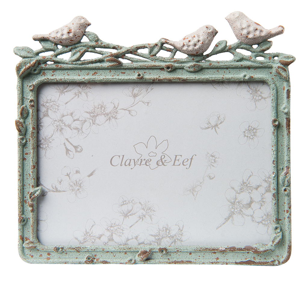 Clayre & Eef | Fotolijst Groen 14x2x12 cm / 13x9 cm | 2F0395