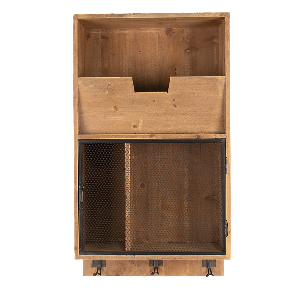 Clayre & Eef | Wandrek Bruin Zwart 40x18x71 cm | 50743