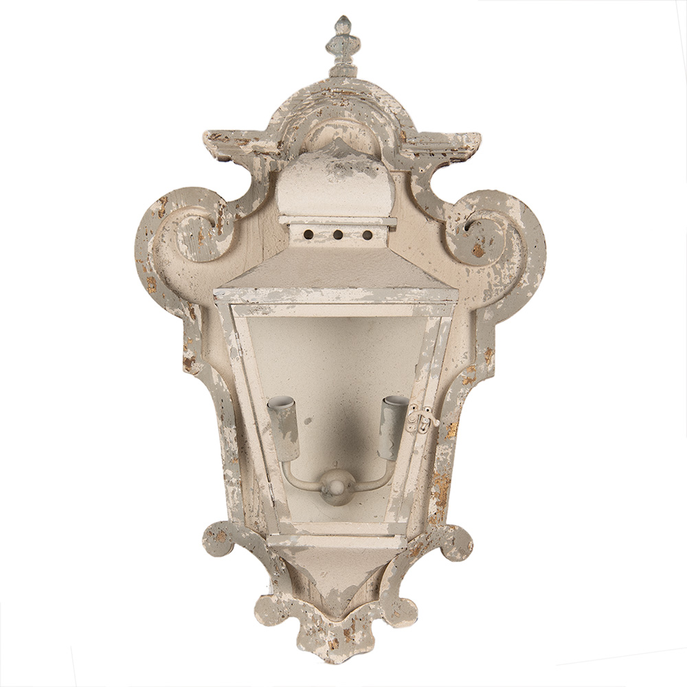Clayre & Eef | Wandlamp Beige Grijs Goudkleurig 43x16x68 cm E14/max 2x25W | 5LMP363