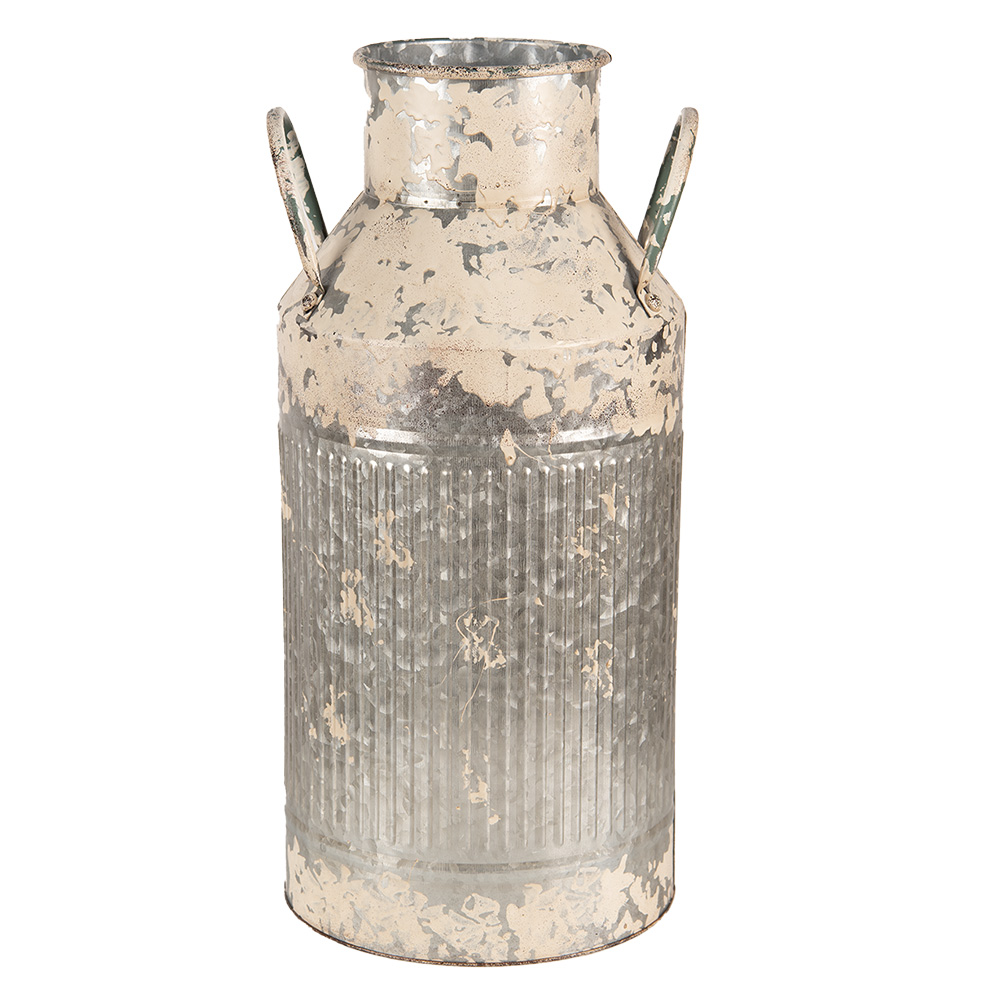 Clayre & Eef | Decoratie Melkbus Grijs Beige 23x22x47 cm | 6Y5405