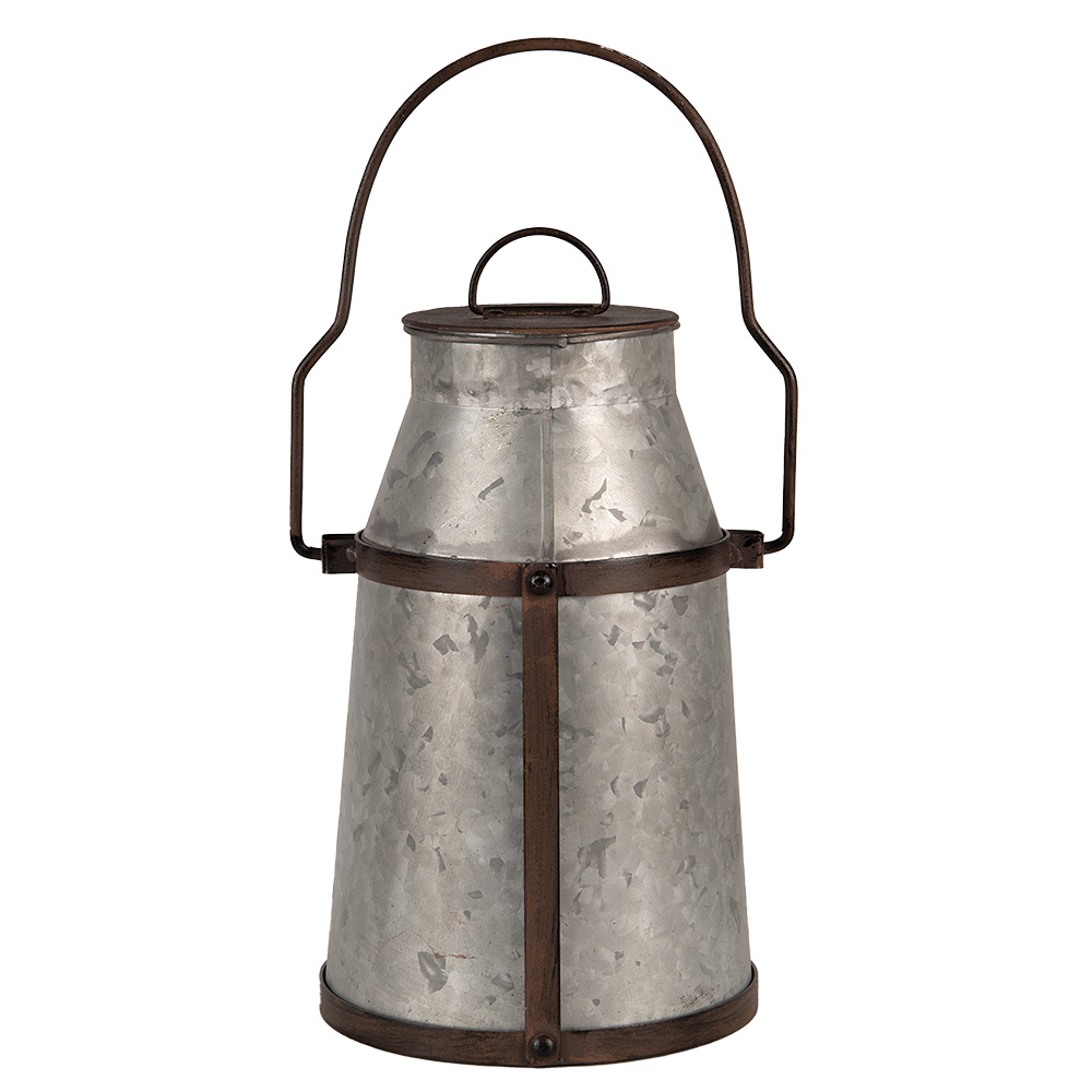 Clayre & Eef | Decoratie Melkbus Grijs Bruin 21x20x31/44 cm | 6Y5408