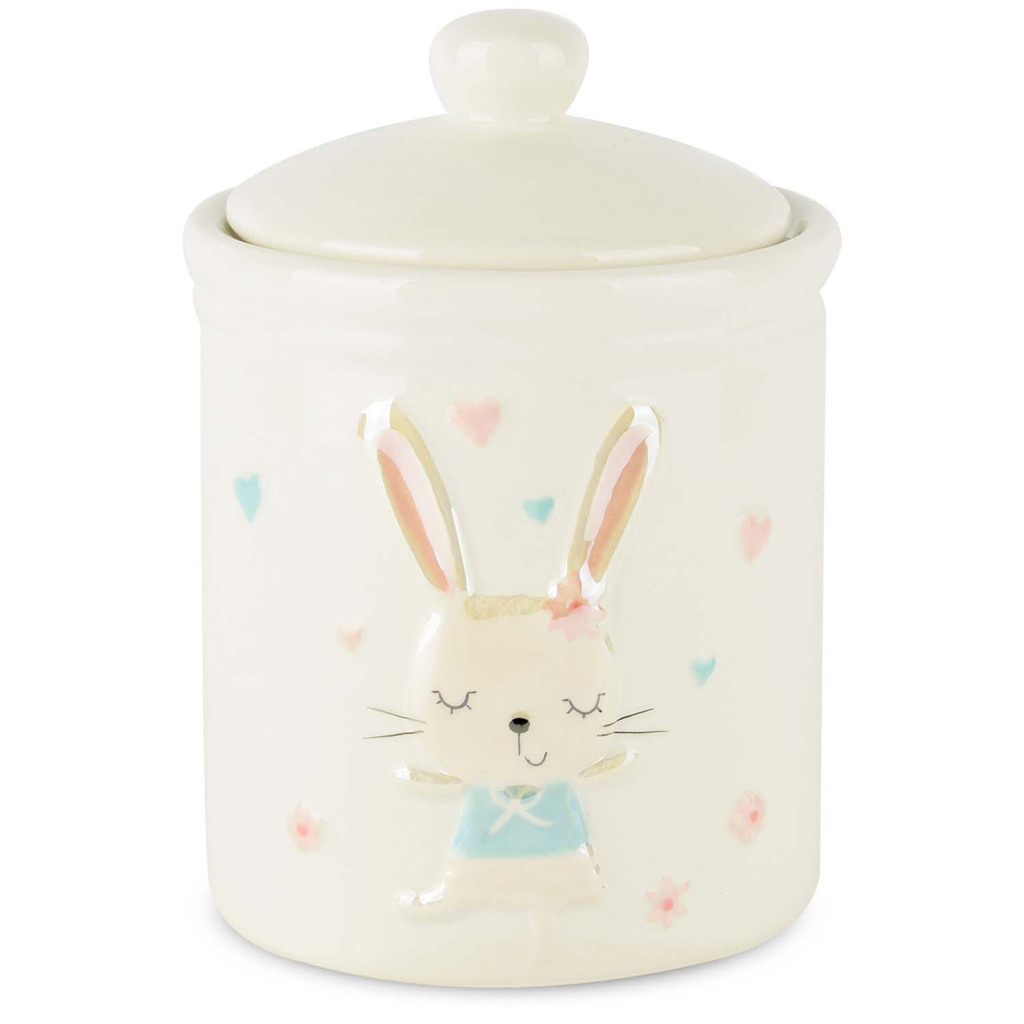 Dekoratief | Pot met deksel 'Baby Bunny', keramiek, 11x10x15cm | A200272