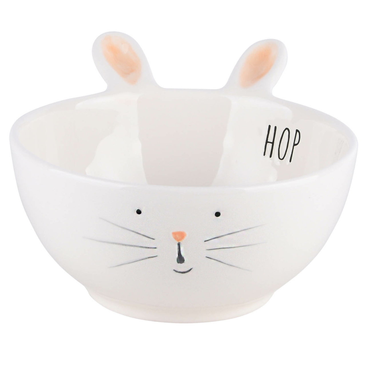 Dekoratief | Bowl bunny 'Hop', wit, keramiek, 12x12x9cm | A220408