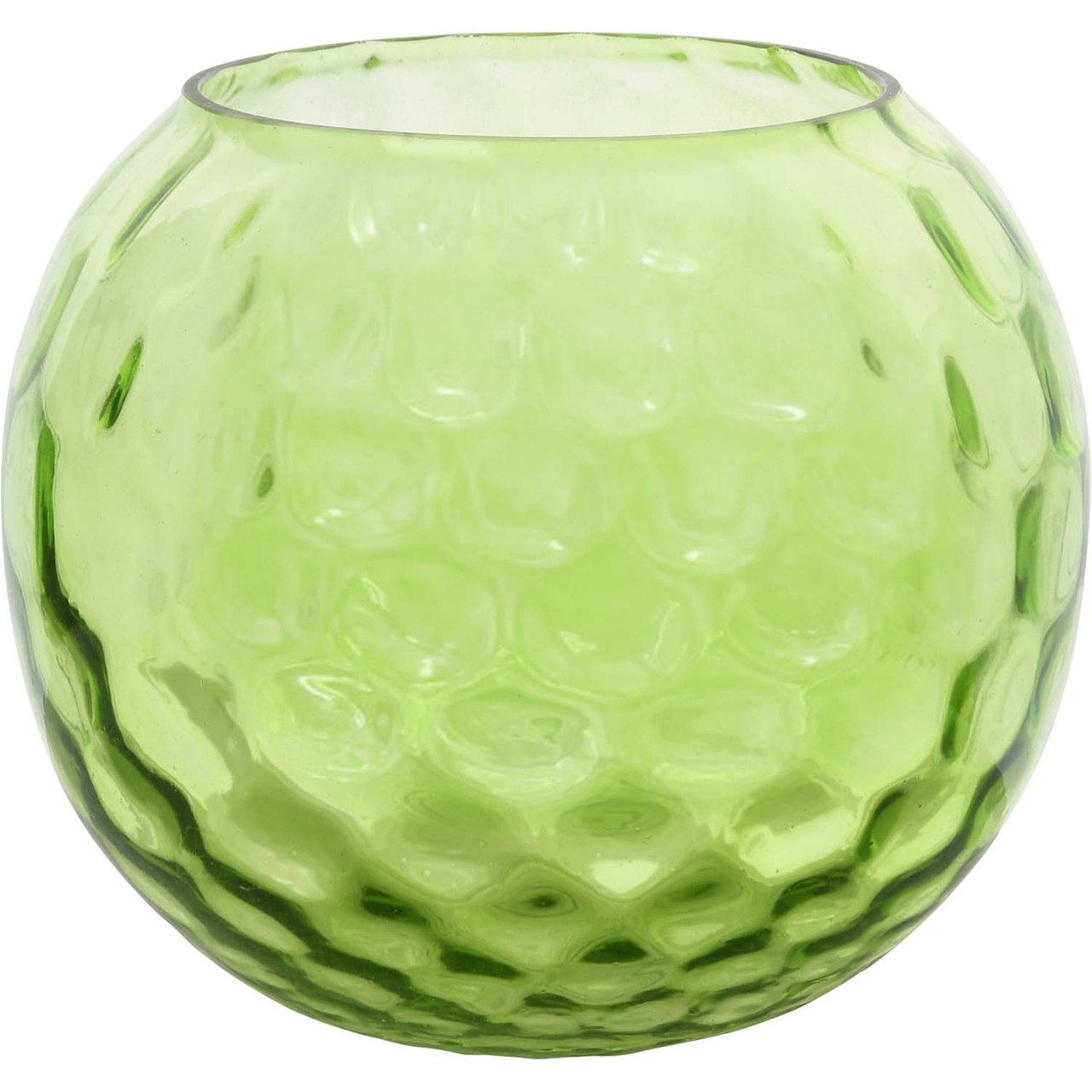 Dekoratief | Theelicht groen 'Blurred', glas, 10x10x8cm | A220964