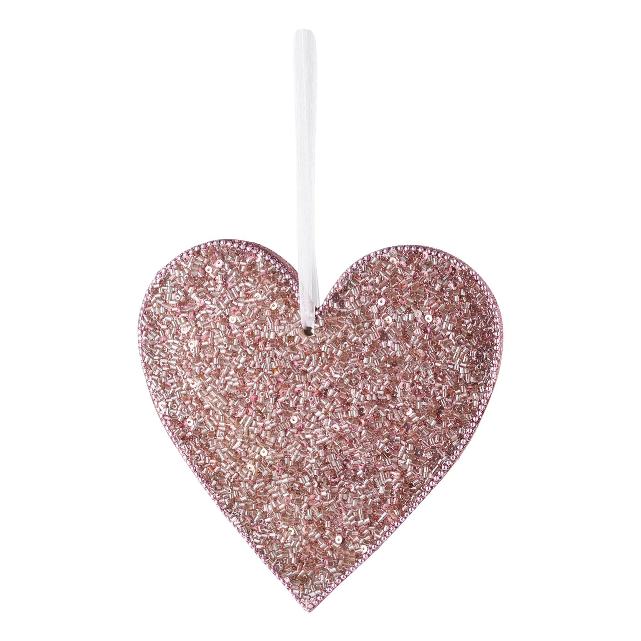Dekoratief | Hanger hart 'Pink Pearly', parels, 15x15x2cm | A228119