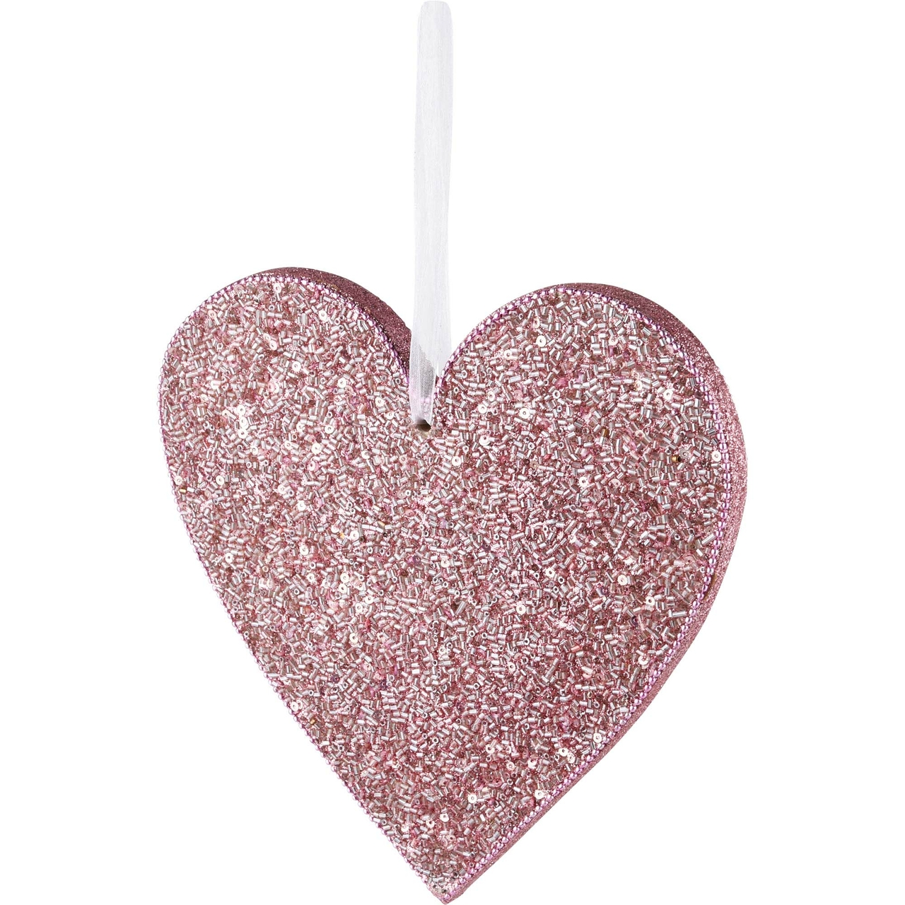 Dekoratief | Hanger hart 'Pink Pearly', parels, 20x20x2cm | A228120