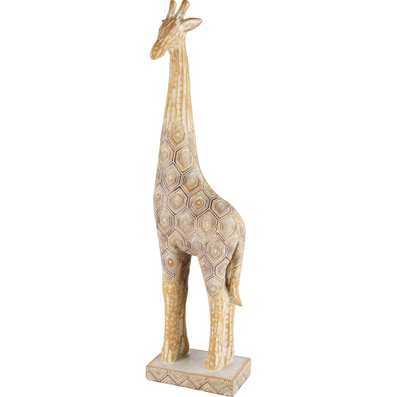 Dekoratief | Deco giraf, grjis, resina, 13x8x47cm | A230123