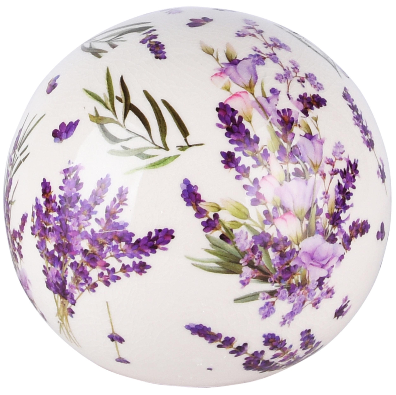 Dekoratief | Decobol 'Lavender Field', keramiek, 12x12x12cm | A230213