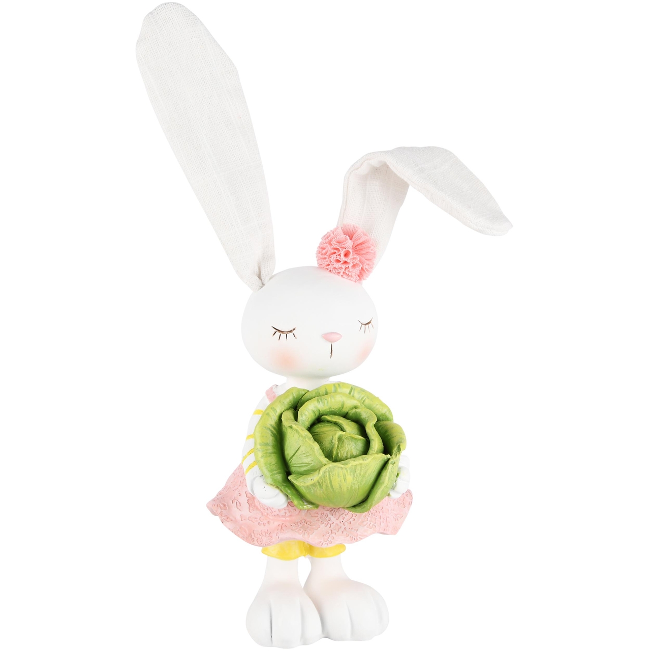 Dekoratief | Deco bunny staand m/kool, resina, 9x10x26cm | A230275