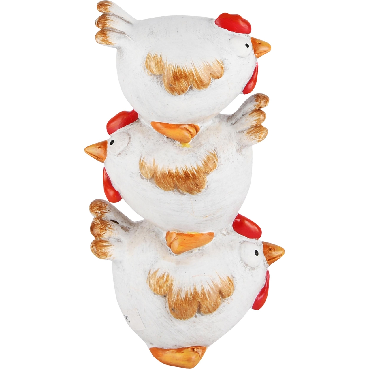 Dekoratief | Stapel kippen, wit, resina, 6x5x12cm | A230529