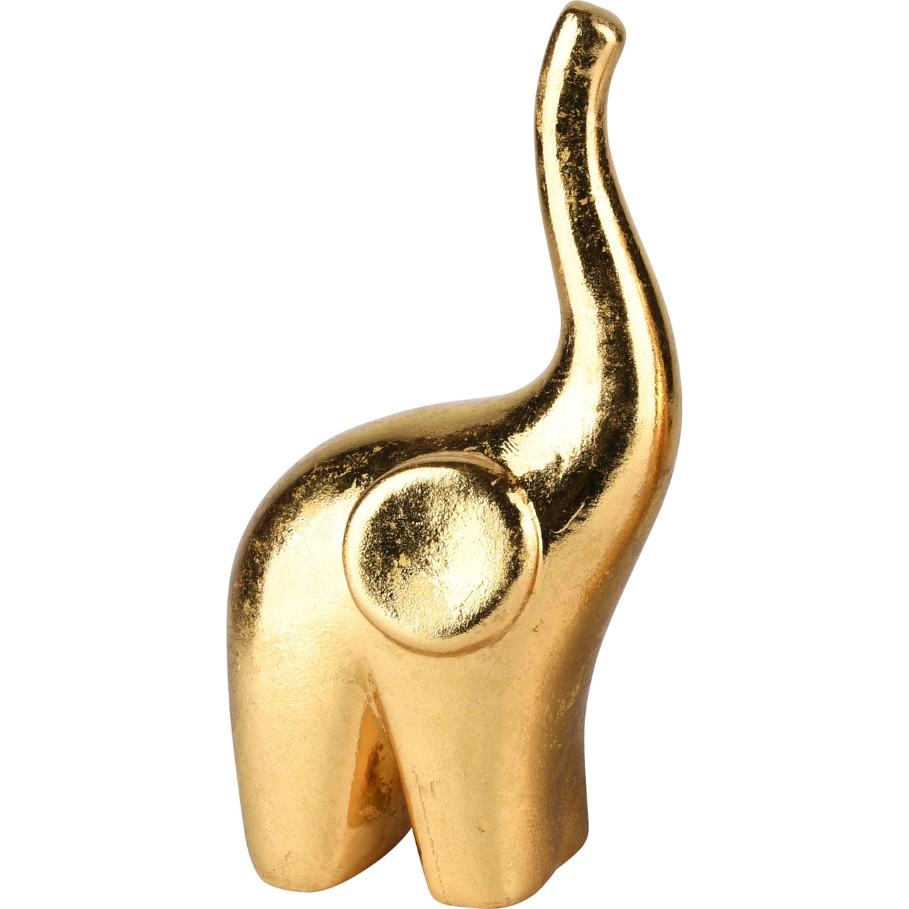 Dekoratief | Deco olifant 'Gelly', goud, dolomiet, 11x7x21cm | A235298