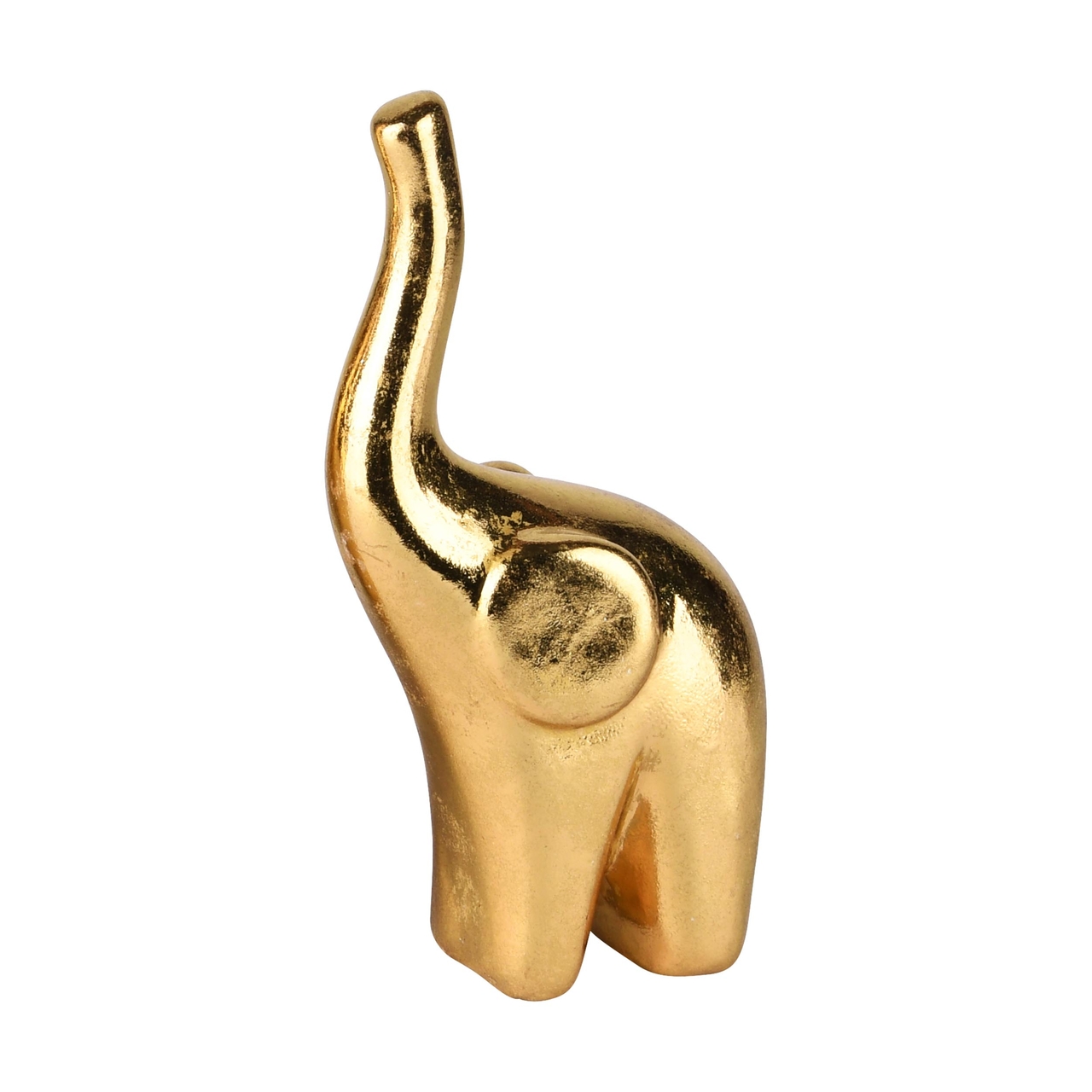 Dekoratief | Deco olifant 'Gelly', goud, dolomiet, 9x6x18cm | A235299