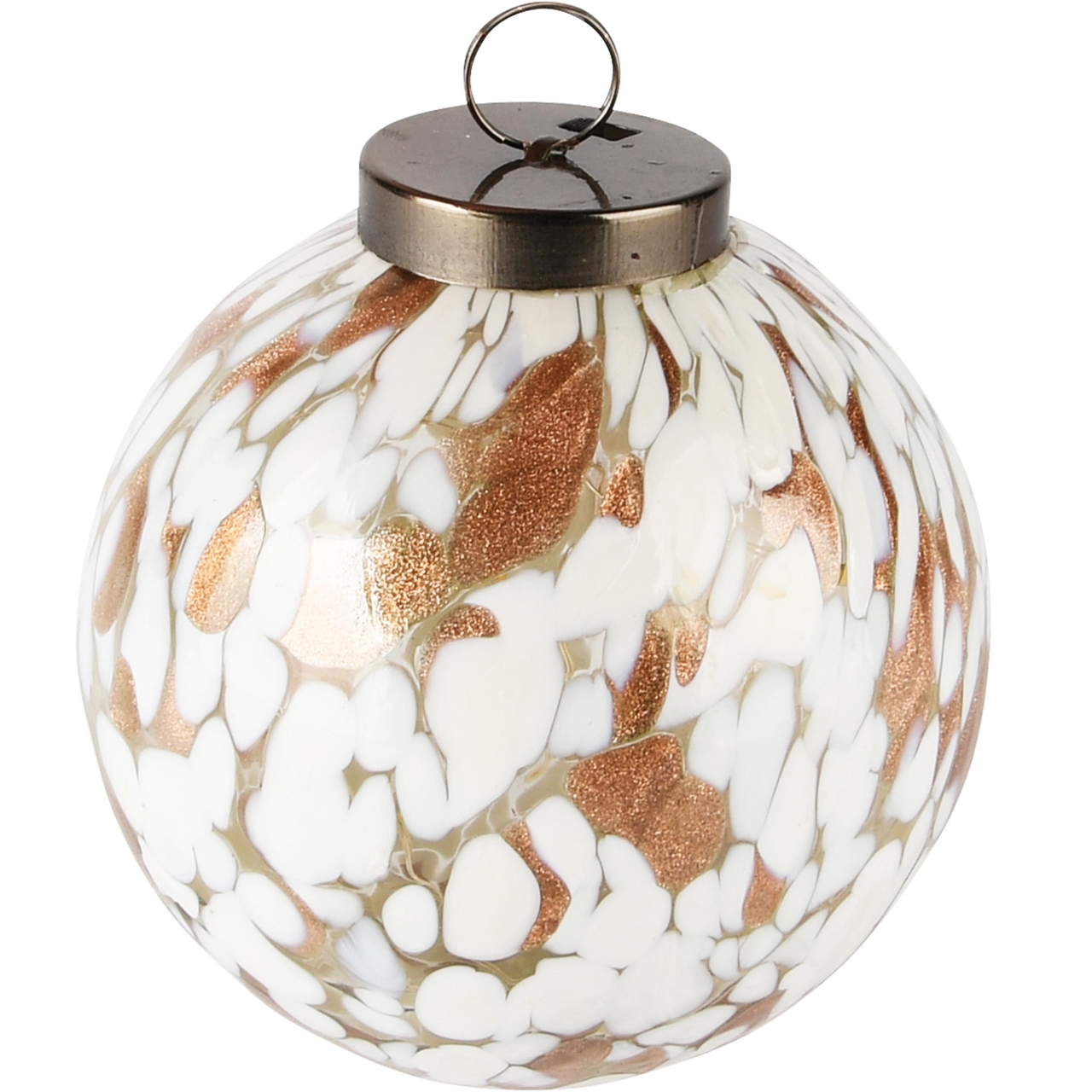 Dekoratief | Deco bal 'Blurred White', glas, LED, 10x10x11cm | A238003