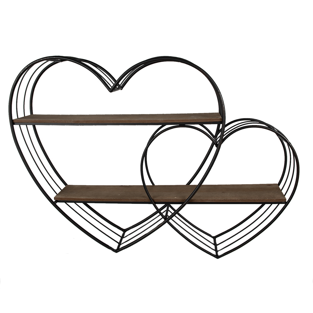 Clayre & Eef | Wandrek Zwart 93x15x65 cm | 5Y1166