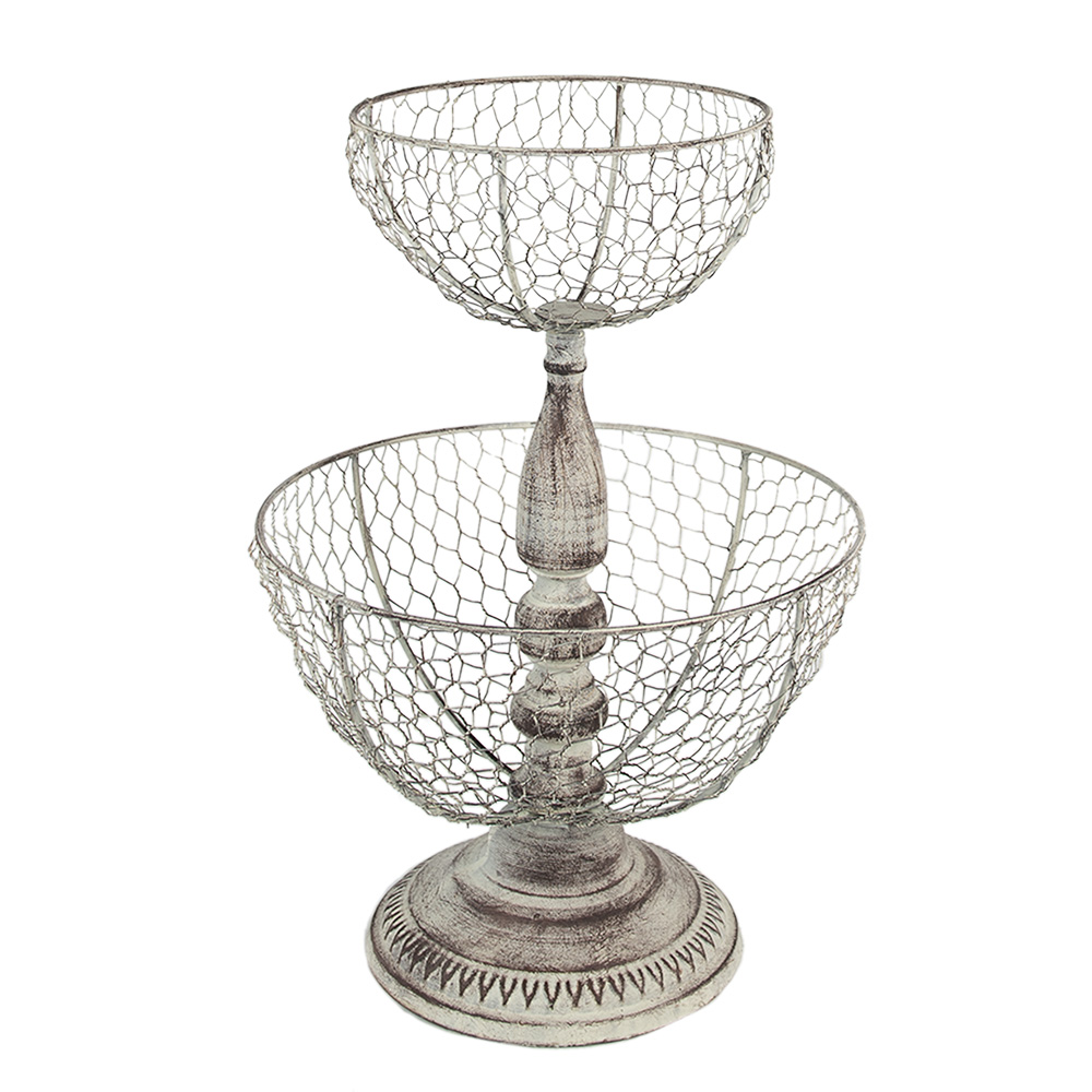Clayre & Eef | Etagère Beige Kleurig ø 30x44 cm | 6Y5412