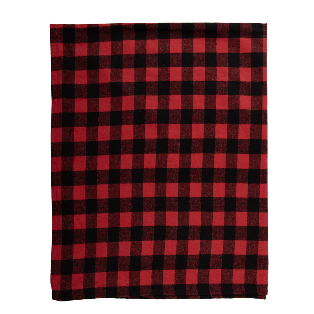 Clayre & Eef | Plaid Rood, Zwart 130x170 cm | KT060.145