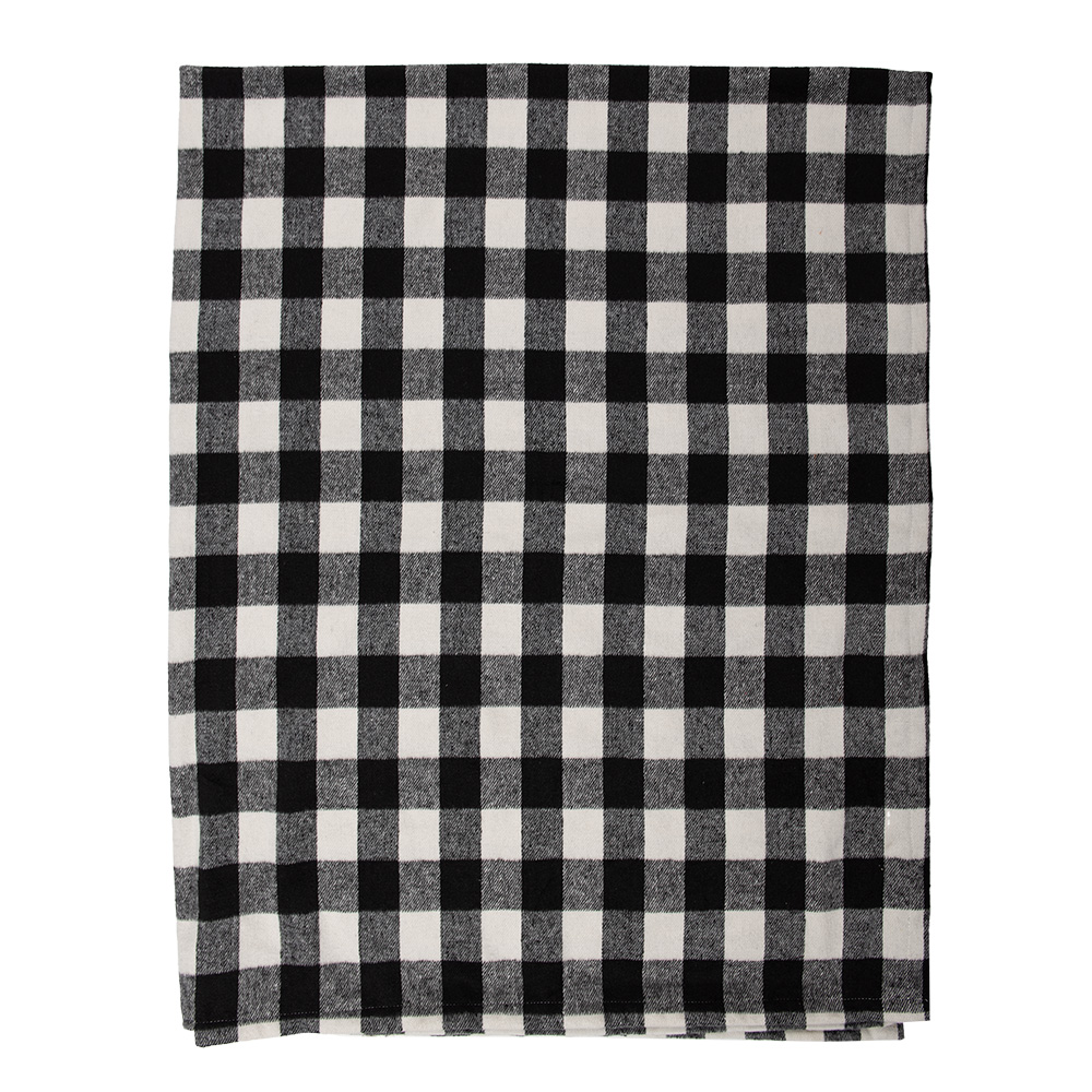 Clayre & Eef | Plaid Zwart, Wit 130x170 cm | KT060.146