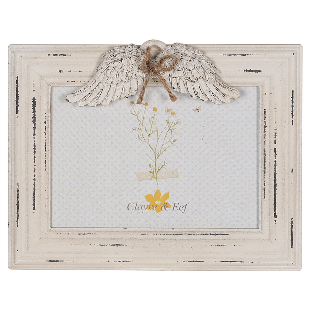 Clayre & Eef | Fotolijst Wit 24x3x19 cm / 18x13 cm | 2F0887W