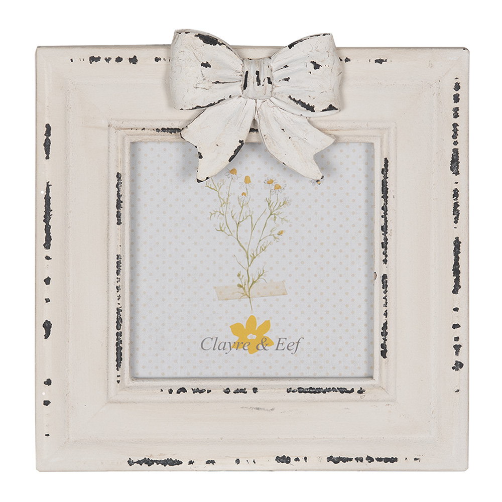 Clayre & Eef | Fotolijst Wit 16x2x17 cm / 10x10 cm | 2F1036