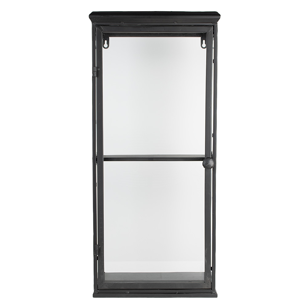 Clayre & Eef | Vitrinekast Zwart 31x21x70 cm | 50702