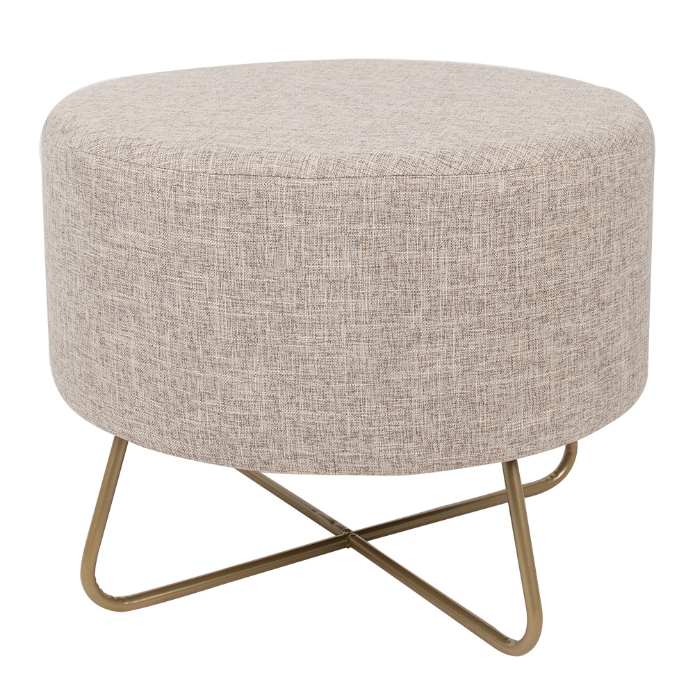 Clayre & Eef | Poef Beige ø 55x43 cm | 65172