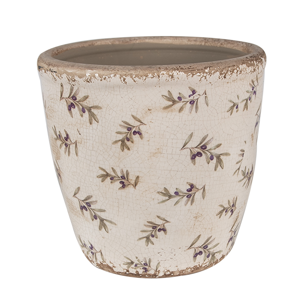 Clayre & Eef | Bloempot Binnen Beige ø 16x16 cm | 6CE1669L