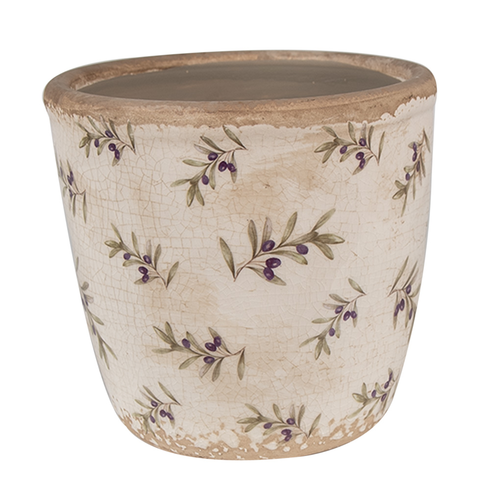 Clayre & Eef | Bloempot Binnen Beige ø 13x12 cm | 6CE1669S