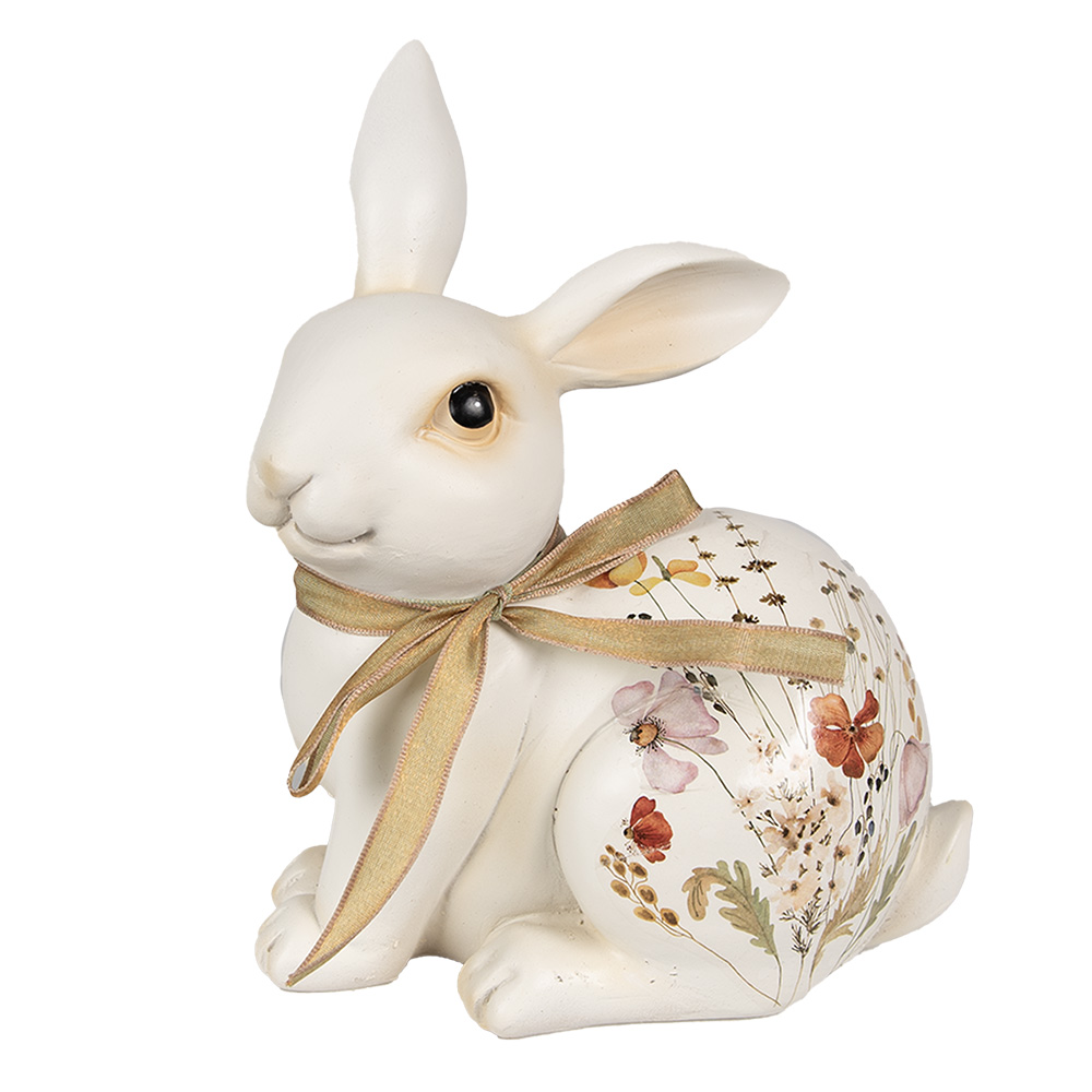Clayre & Eef | Decoratie konijn Beige 15x11x20 cm | 6PR4126