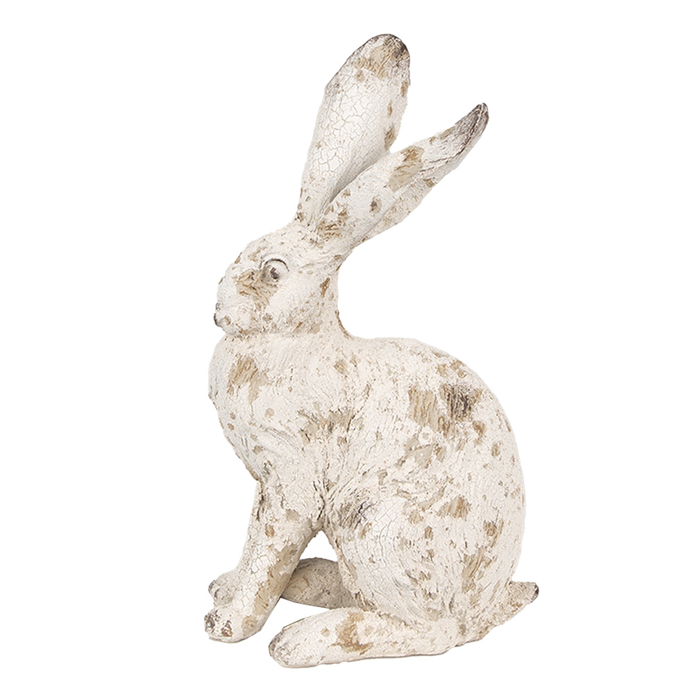 Clayre & Eef | Decoratie Beeld Konijn Beige Bruin 13x8x22 cm | 6PR4053