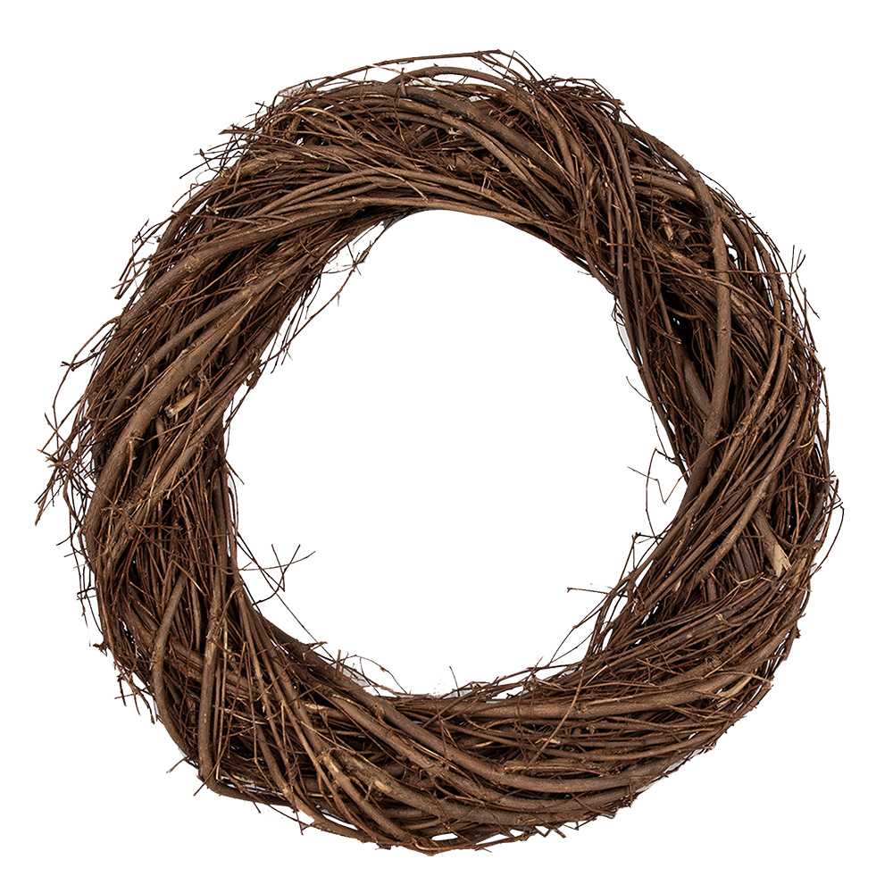 Clayre & Eef | Decoratie Krans Bruin &oslash; 35x6 cm | 6RO0602M