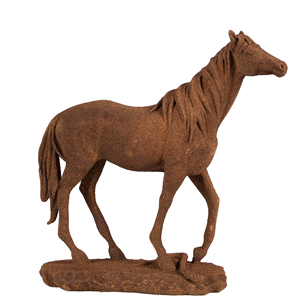 Clayre & Eef | Decoratie Beeld Paard Bruin 21x7x21 cm | 6PR4078
