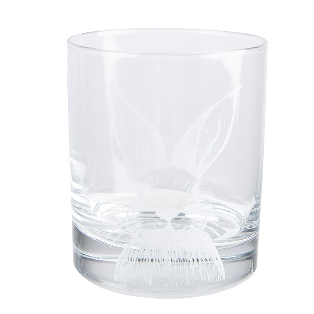 Clayre & Eef | Waterglas Transparant Wit ø 7x9 cm / 300 ml | RAEGL0005