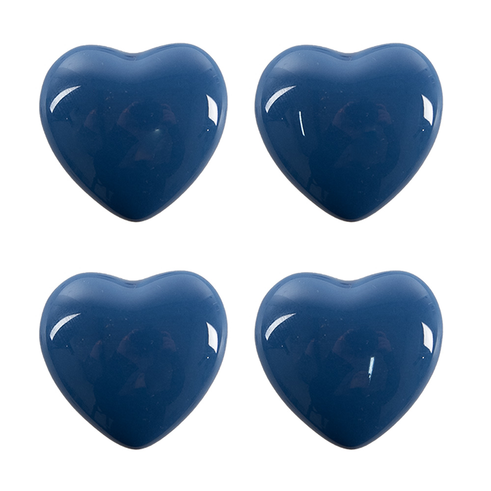 Clayre & Eef | Deurknop set van 4 Blauw ø 4x3/6 cm | 65294