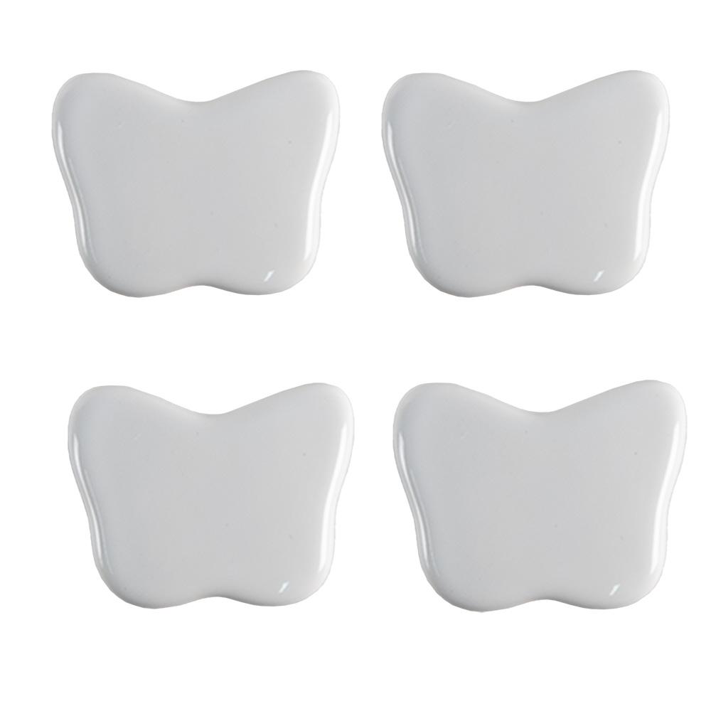 Clayre & Eef | Deurknop set van 4 Wit ø 4x3/6 cm | 65300