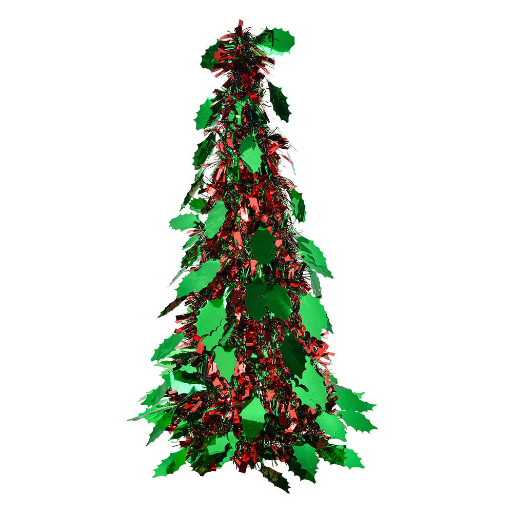 Clayre & Eef | Kerstdecoratie Kerstboom Rood Groen ø 18x46 cm | 65540L