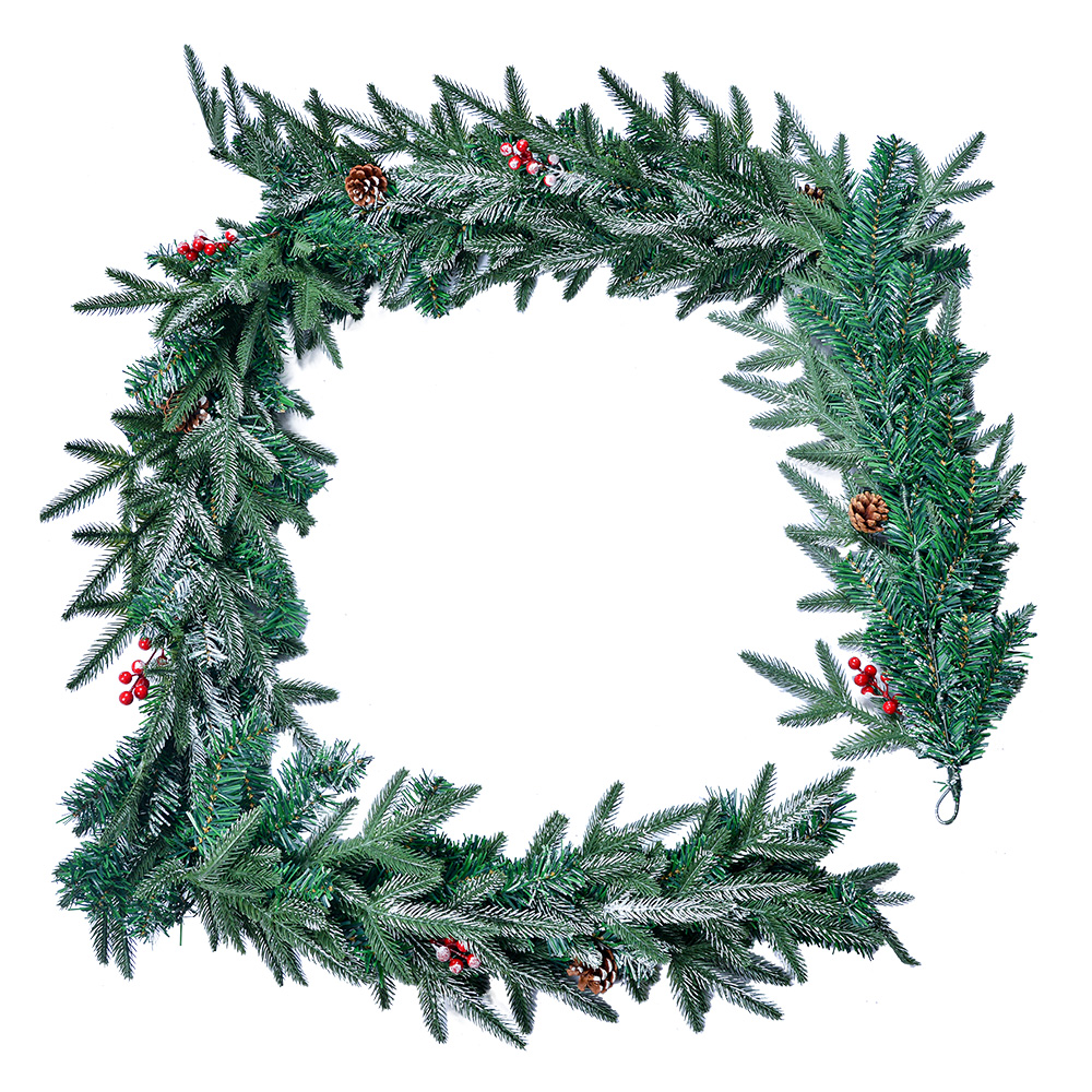 Clayre & Eef | Decoratie slinger kerst Groen 270 cm | 65470
