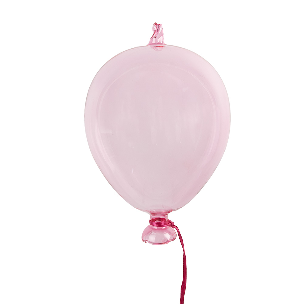 Clayre & Eef | Decoratie hanger ballon Roze ø 7x14 cm | 6GL4436