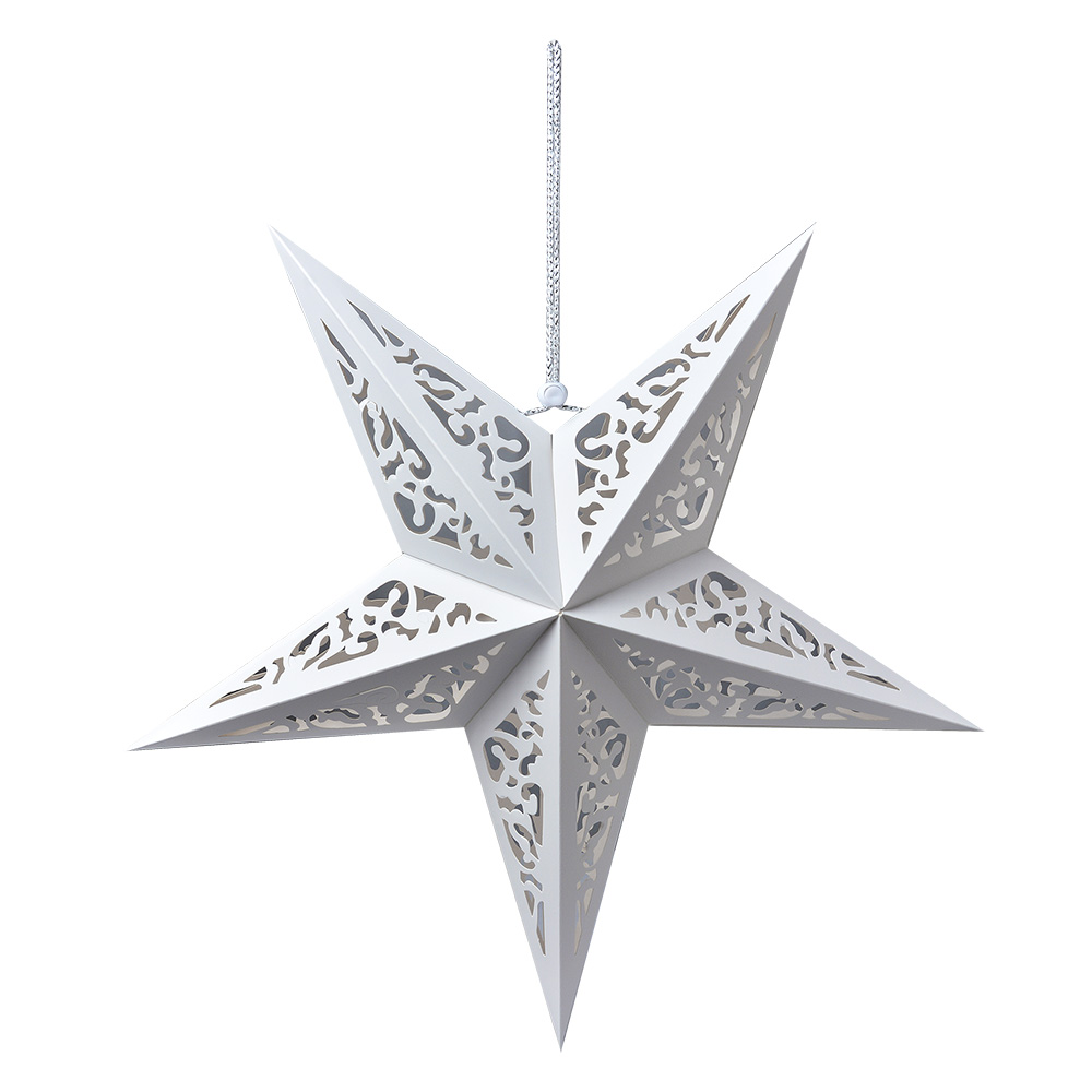 Clayre & Eef | Kerstdecoratie Ster Wit 45x15x45 cm | 6PA0510M