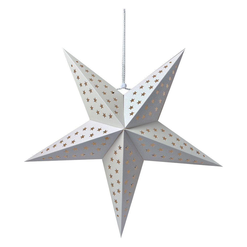 Clayre & Eef | Kerstdecoratie Ster Wit 60x22x60 cm | 6PA0512LW