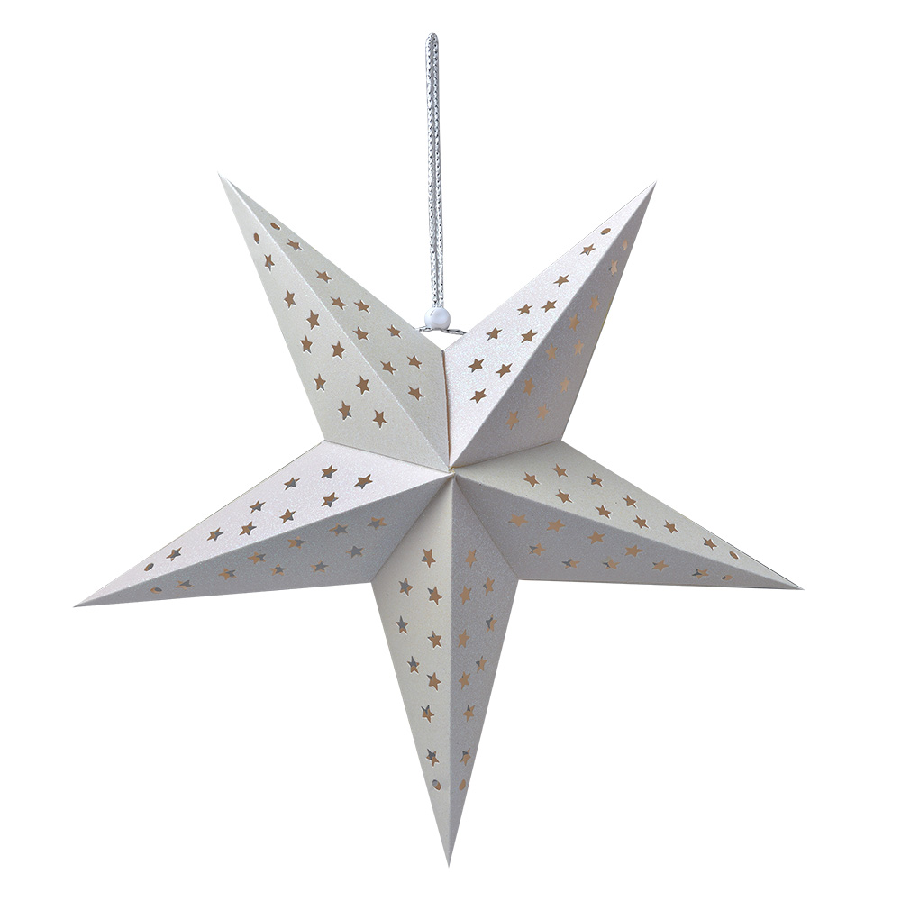 Clayre & Eef | Kerstdecoratie Ster Wit 45x15x45 cm | 6PA0512MW