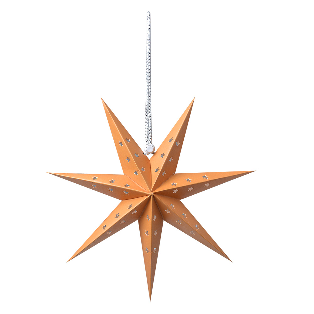 Clayre & Eef | Kerstdecoratie Ster Geel 30x8x30 cm | 6PA0513S