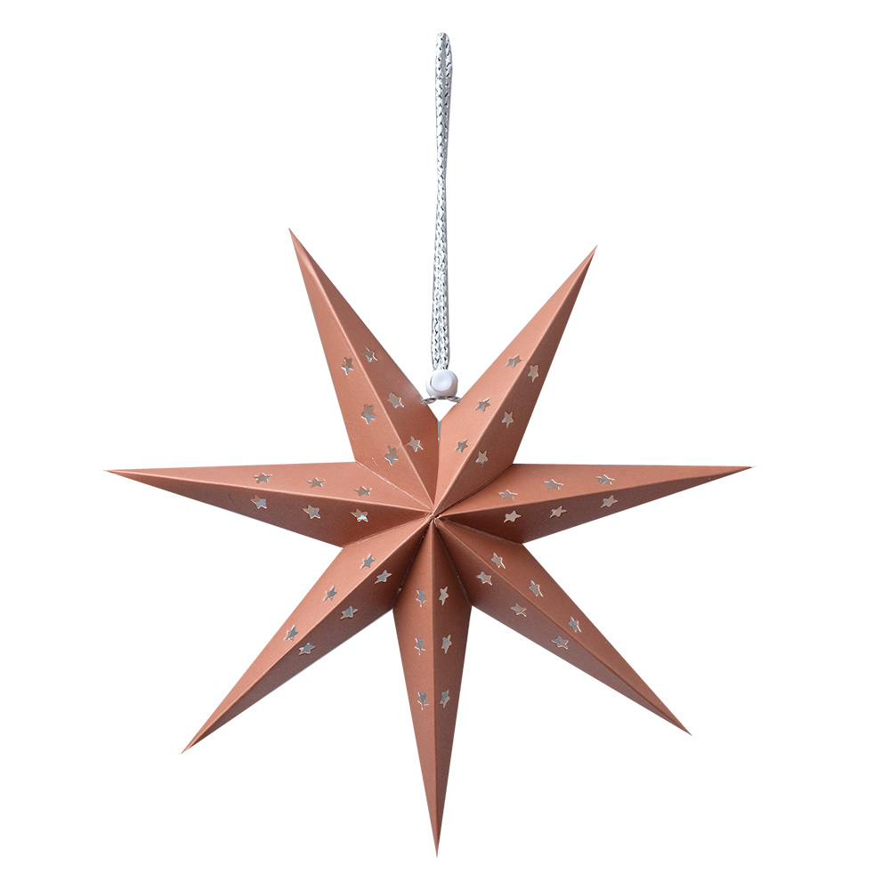 Clayre & Eef | Kerstdecoratie Ster Bruin 30x8x30 cm | 6PA0514S