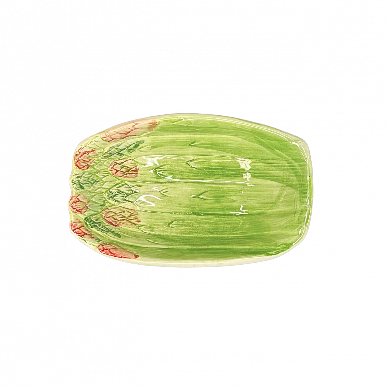 Aspergeschaaltje groen klein 13 x 8 cm keramiek | TR08 | Piccobella Italiaans Servies